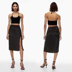Aritzia Babaton Eames Satin Skirt